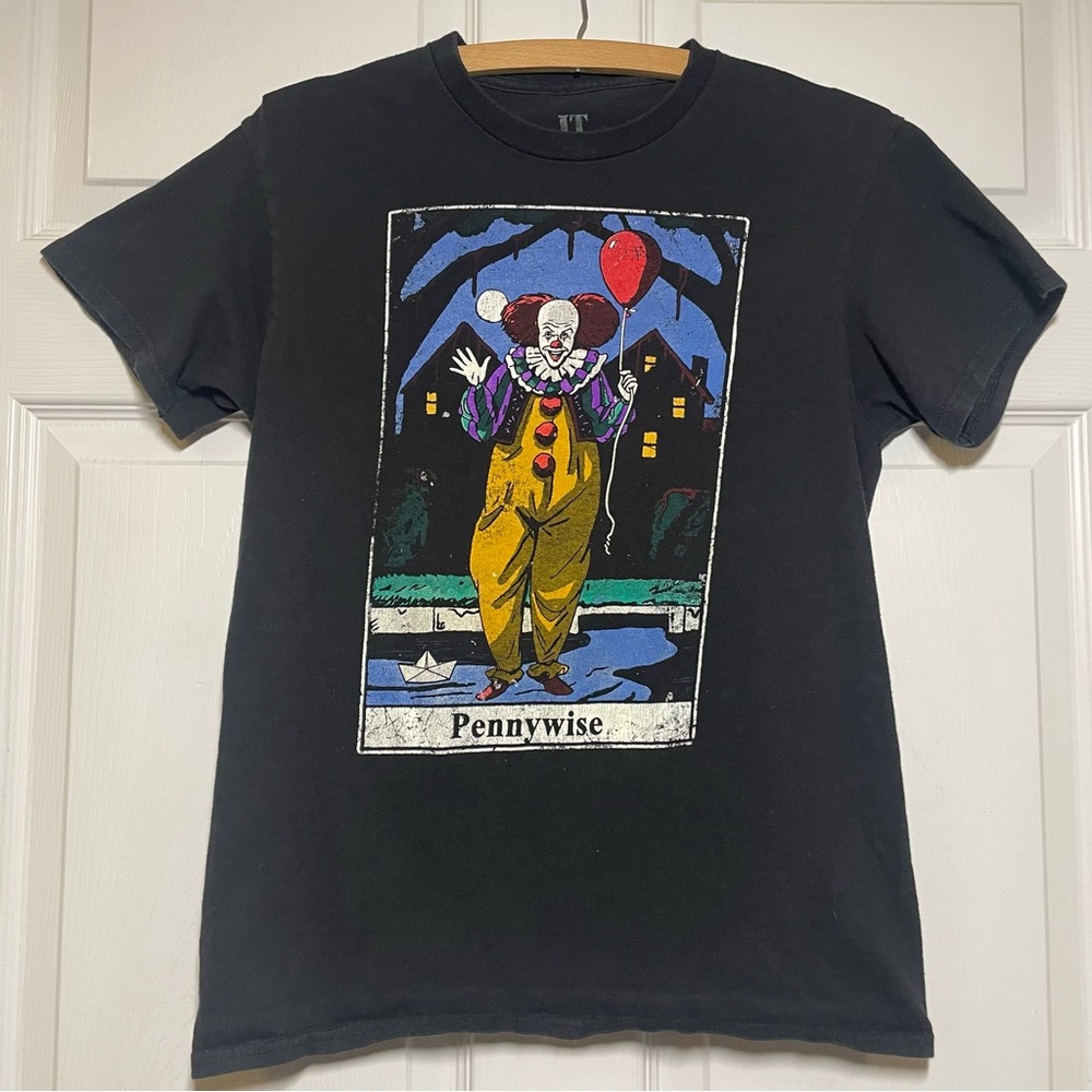 IT Pennywise The Clown Unisex Small Black Graphic T Shirt Horror Halloween